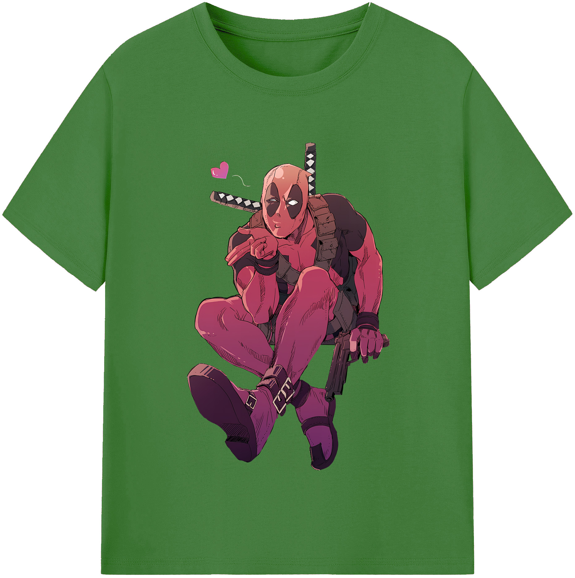 （画像用） Deadpool デッドプール レディースカジュアルプリントTシャツ（綿100％）